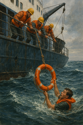 Training persoon over boord (POB) Marine Secure